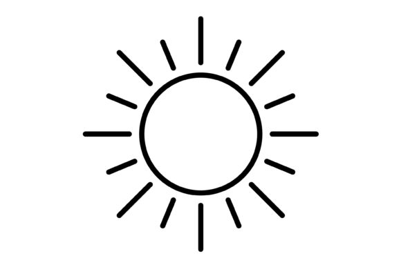 Brightness Outline Icon: Versatile Icons for Any Project