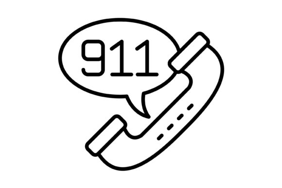 Call 911 Outline Icon: A Vital Design Asset