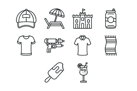Essential Summer Icons for Modern Design Projects