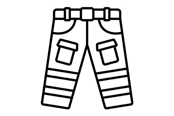 Firefighter Pants Outline Icon: A Versatile Design Asset