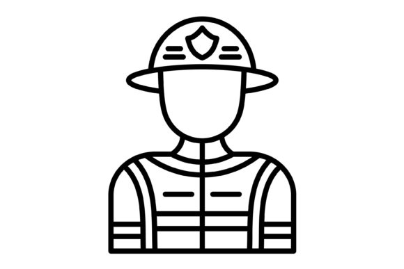 Fireman Outline Icon: A Versatile Asset for Designers