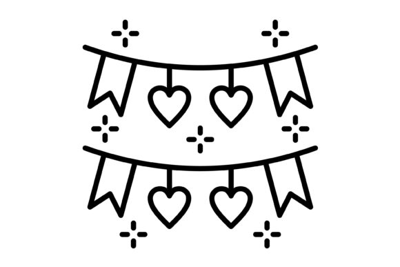 Garlands Outline Icon: Your Versatile Design Asset