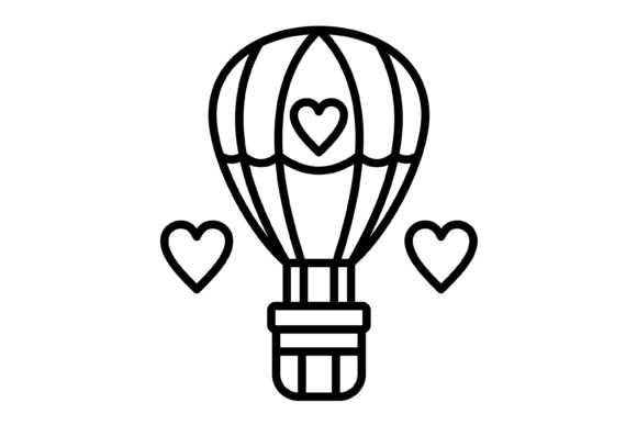 Hot Air Balloon Outline Icon: Elevate Your Visual Storytelling