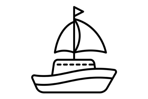 Sailboat Outline Icon: A Nautical Symbol for Modern Design