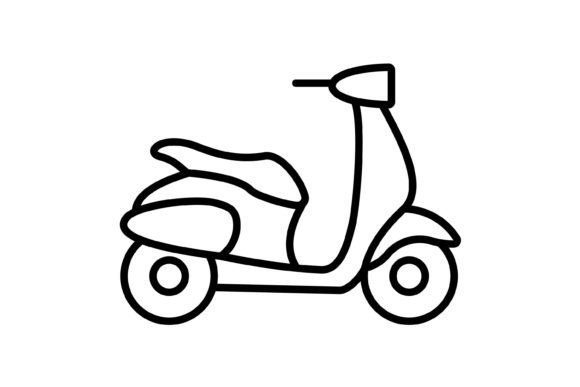 Scooter Outline Icon: Your Go-To for Clean, Modern Design