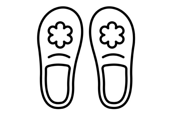 Slippers Outline Icon: A Versatile Design Asset for Every Project