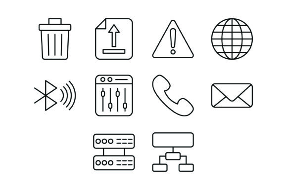 Streamline Your Projects with the 10 UI Outline Icons Bundle