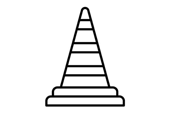 The Essential Traffic Cone Outline Icon for Modern Design