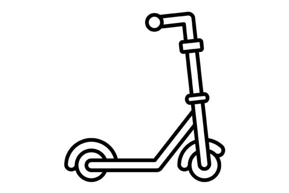The Kick Scooter Outline Icon: A Versatile Vector for Modern Design