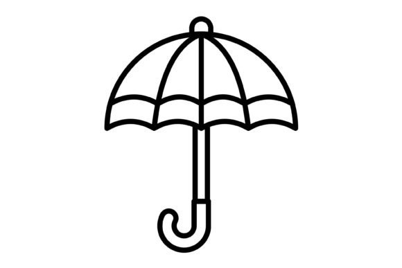 Umbrella Outline Icon: A Versatile Design Asset for Every Project