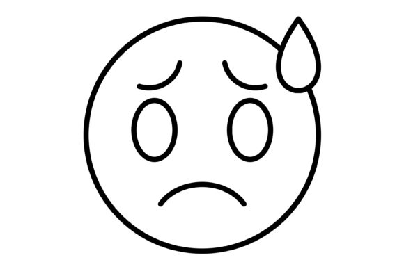 Understanding the Worried Emoji Outline Icon