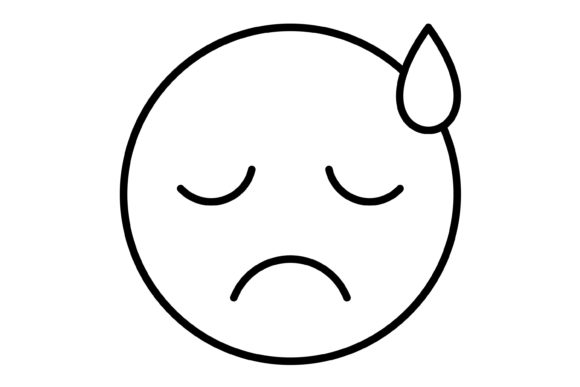 Upset Emoji Outline Icon: Capturing Real Emotion in Design
