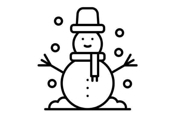 Using the Snowman Outline Icon in Your Winter Projects