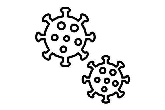Virus Outline Icon: A Modern Vector for Digital Clarity